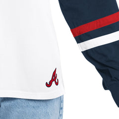 Atlanta Braves G-III 4Her by Carl Banks Women's Key Player Oversized Hooded Long Sleeve T-Shirt - MLB