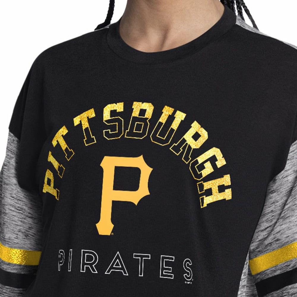 Pittsburgh Pirates G-III 4Her by Carl Banks Women's Off-Season Oversized Top - MLB