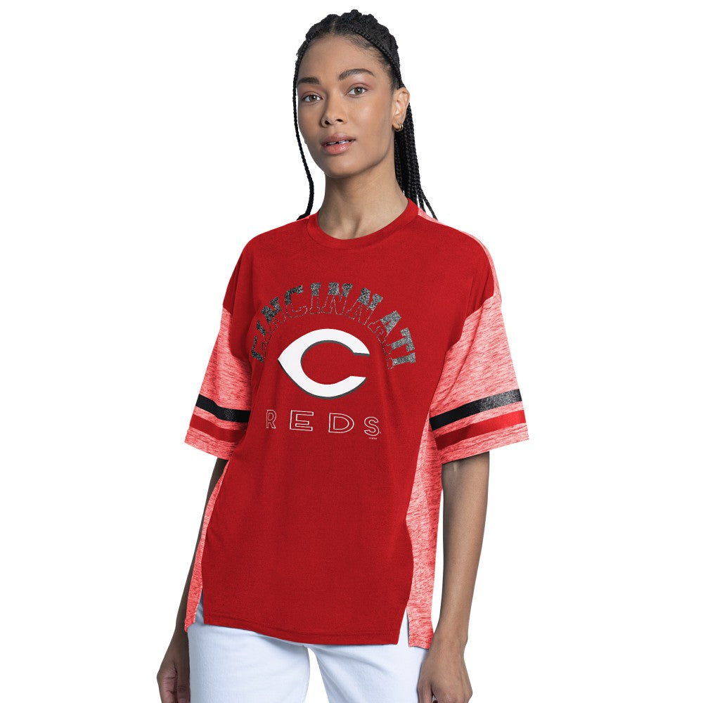 Cincinnati Reds G-III 4Her by Carl Banks Women's Off-Season Oversized Top - MLB