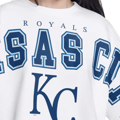 Kansas City Royals G-III 4Her by Carl Banks Women's Bleachers Cropped Pullover Sweatshirt - MLB