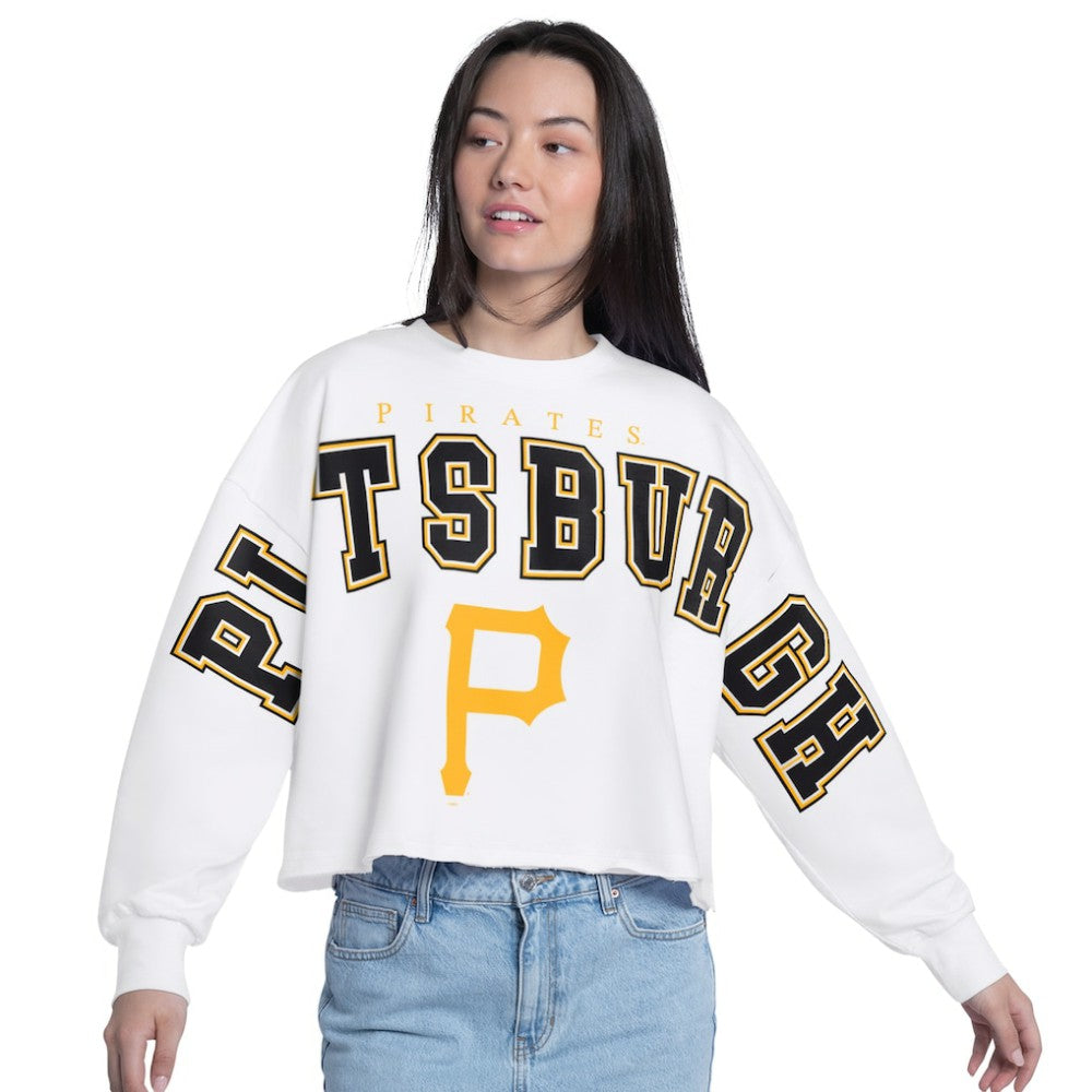 Pittsburgh Pirates G-III 4Her by Carl Banks Women's Bleachers Cropped Pullover Sweatshirt - MLB