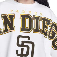 San Diego Padres G-III 4Her by Carl Banks Women's Bleachers Cropped Pullover Sweatshirt - MLB