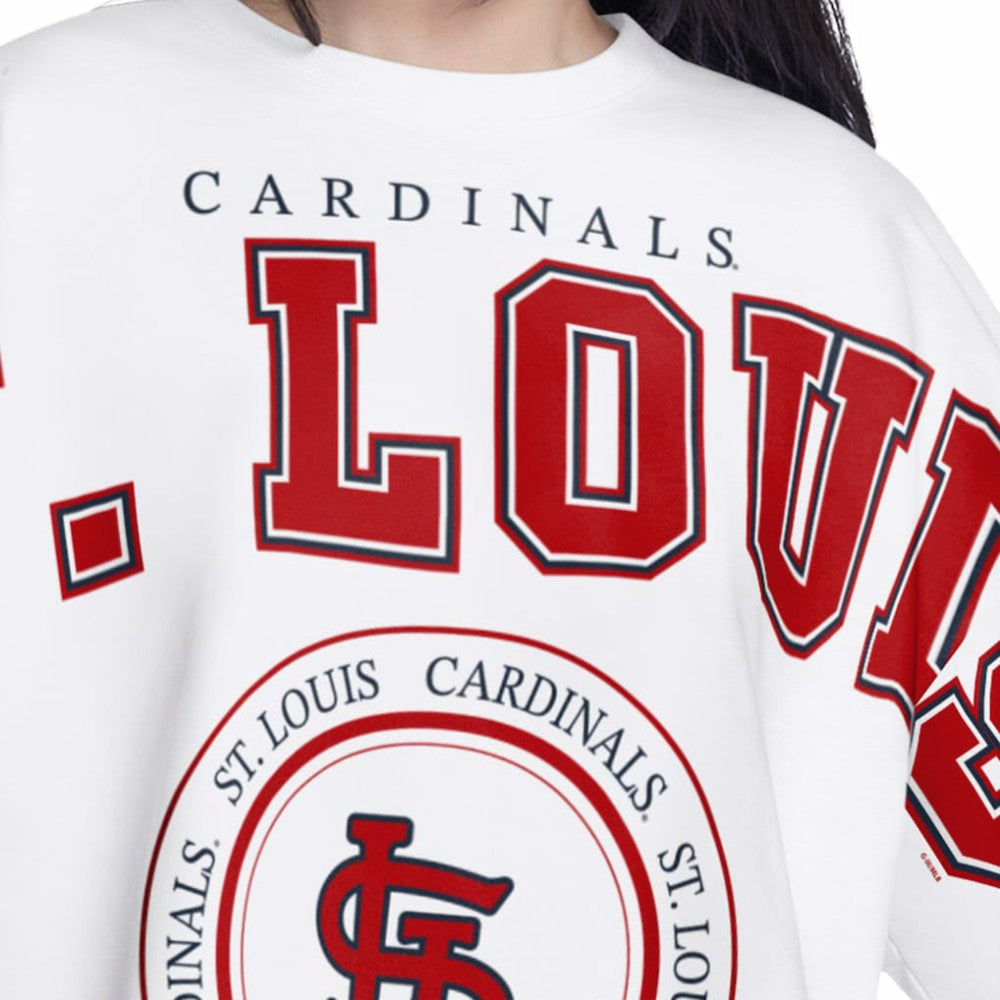 St. Louis Cardinals G-III 4Her by Carl Banks Women's Bleachers Cropped Pullover Sweatshirt - MLB