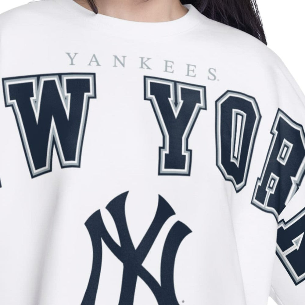 New York Yankees G-III 4Her by Carl Banks Women's Bleachers Cropped Pullover Sweatshirt - MLB