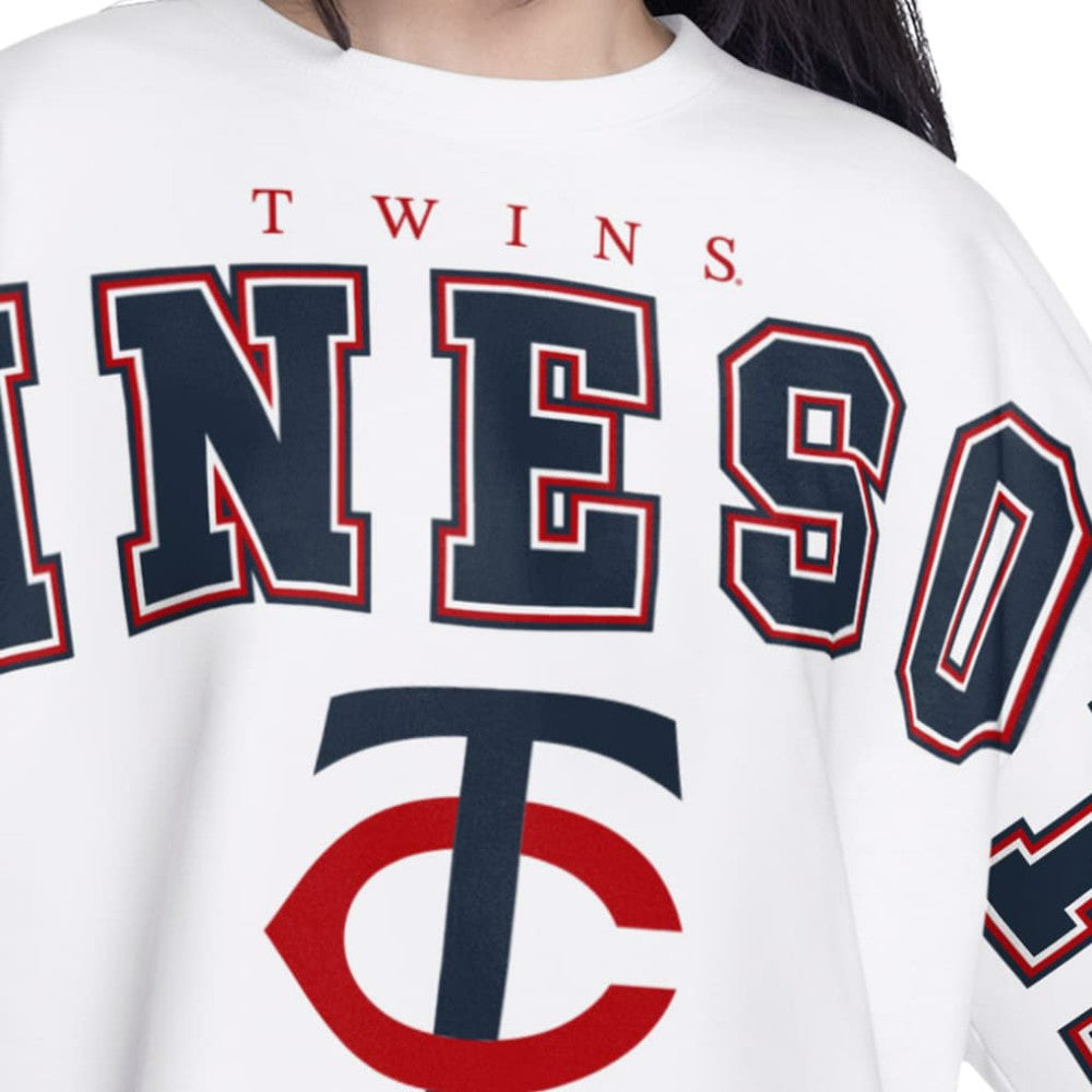 Minnesota Twins G-III 4Her by Carl Banks Women's Bleachers Cropped Pullover Sweatshirt - MLB