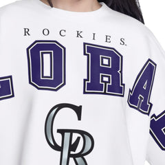 Colorado Rockies G-III 4Her by Carl Banks Women's Bleachers Cropped Pullover Sweatshirt - MLB