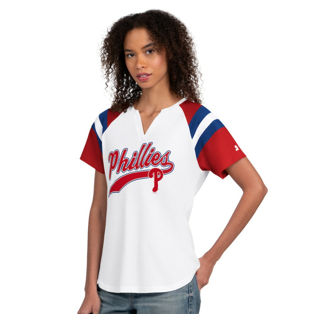 Philadelphia Phillies Starter Women's Game On Notch Neck T-Shirt - MLB