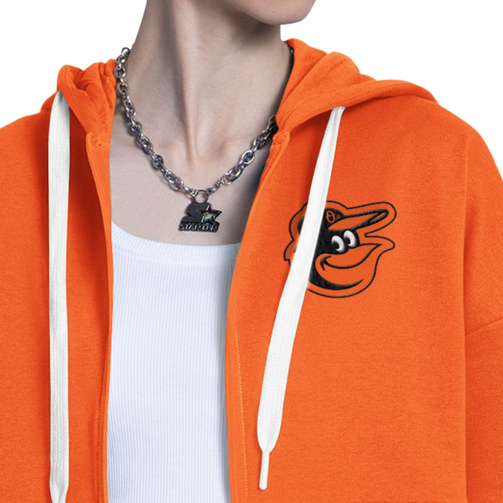 Baltimore Orioles Starter Women's Wishbone Full-Zip Hoodie - MLB