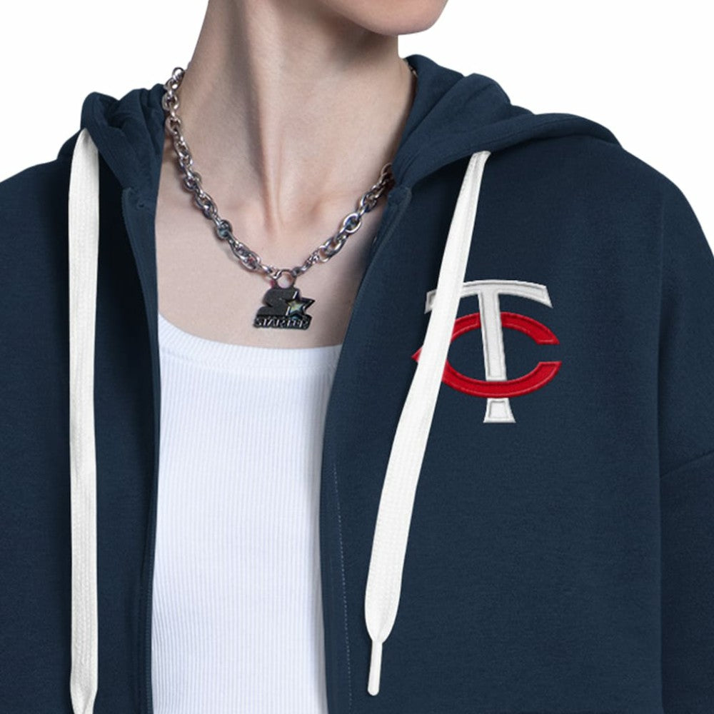 Minnesota Twins Starter Women's Wishbone Full-Zip Hoodie - MLB