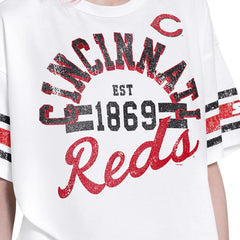 Cincinnati Reds Starter Women's Cropped Hurry Up Offense T-Shirt - MLB