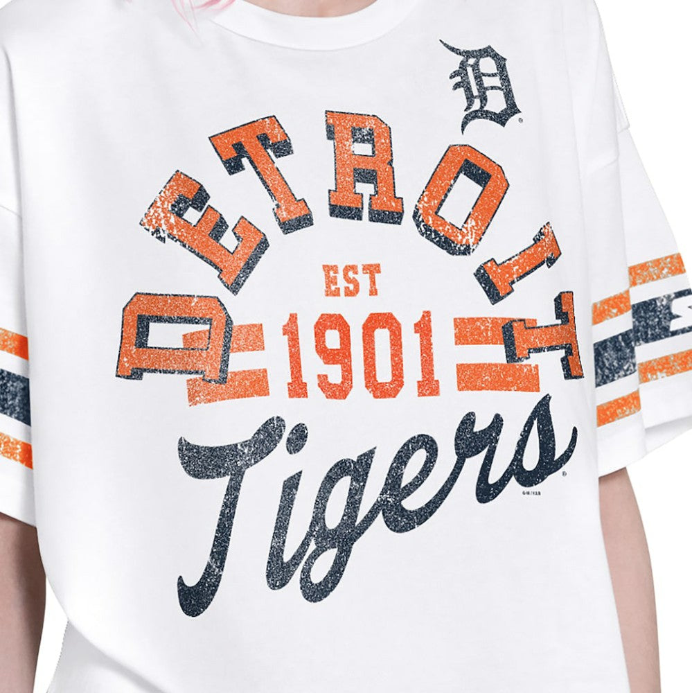Detroit Tigers Starter Women's Cropped Hurry Up Offense T-Shirt - MLB