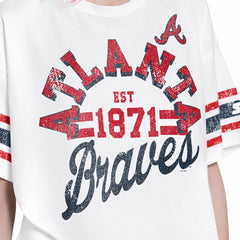 Atlanta Braves Starter Women's Cropped Hurry Up Offense T-Shirt - MLB