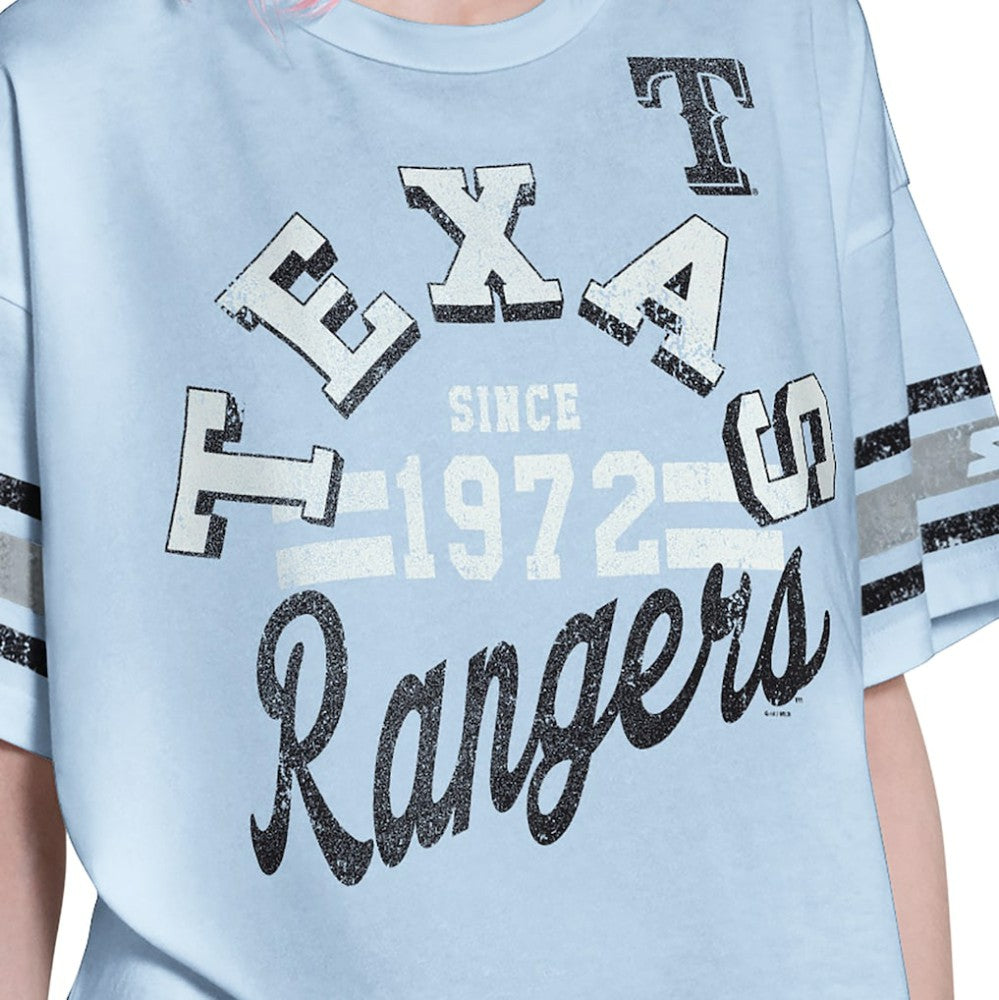 Texas Rangers Starter Women's Cropped Hurry Up Offense T-Shirt - MLB