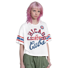Chicago Cubs Starter Women's Cropped Hurry Up Offense T-Shirt - MLB