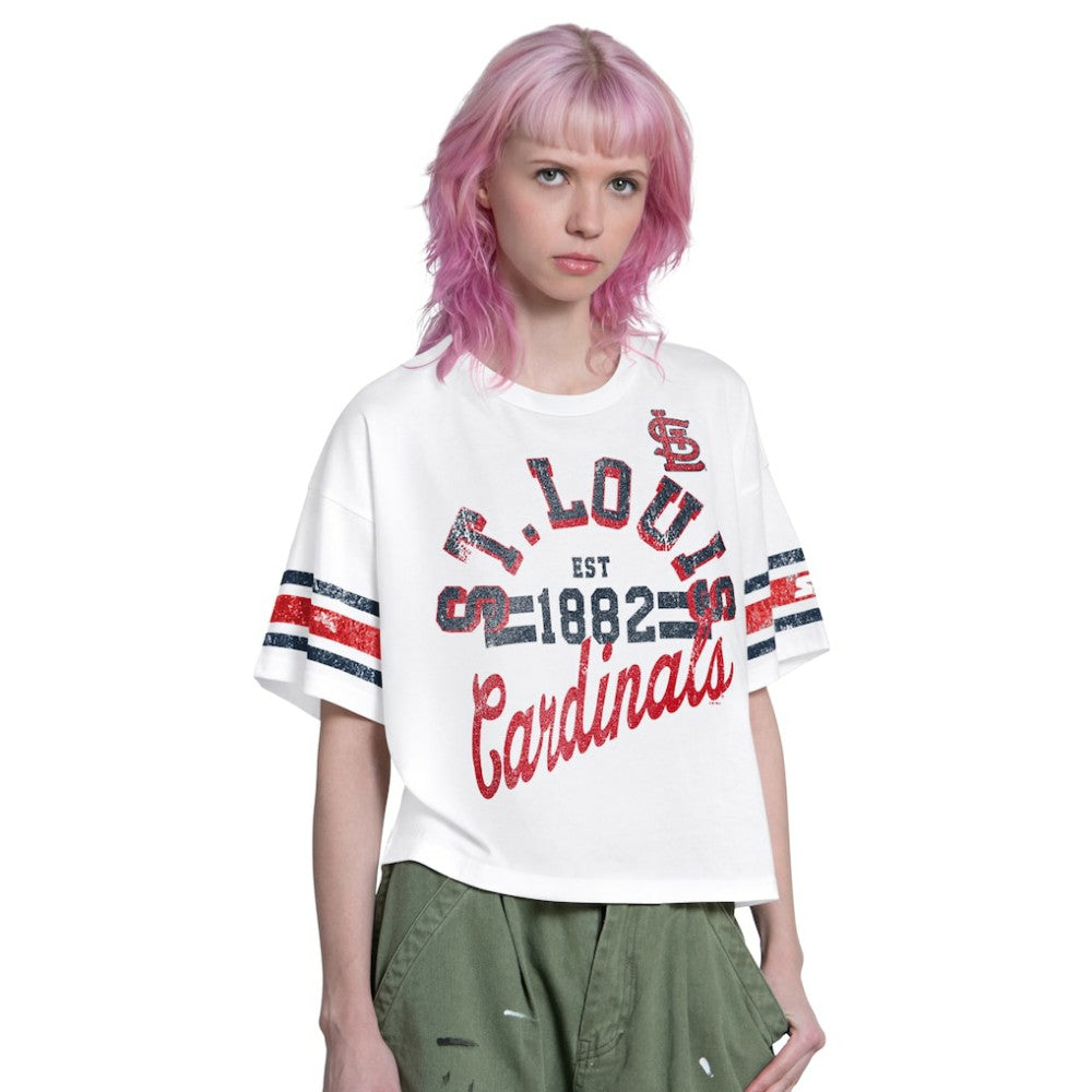 St. Louis Cardinals Starter Women's Cropped Hurry Up Offense T-Shirt - MLB