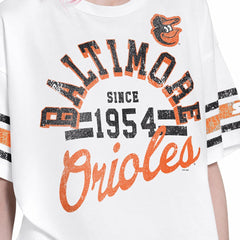 Baltimore Orioles Starter Women's Cropped Hurry Up Offense T-Shirt - MLB