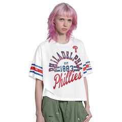 Philadelphia Phillies Starter Women's Cropped Hurry Up Offense T-Shirt - MLB