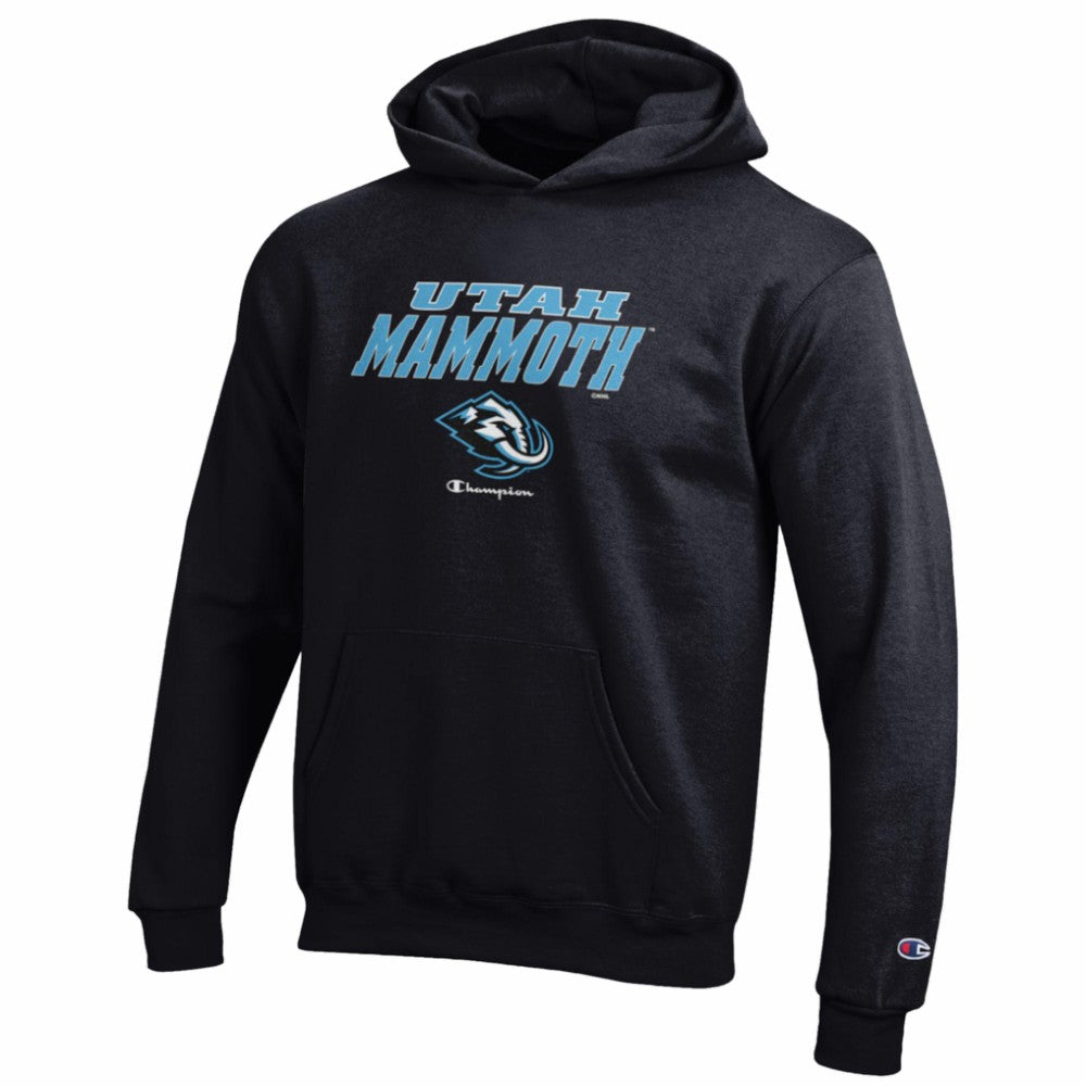 Utah Mammoth Champion Youth Eco Powerblend Hoodie - Black - NHL
