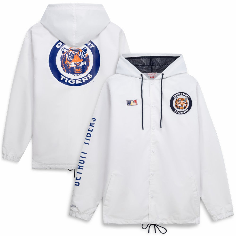 Detroit Tigers Mitchell & Ness Big & Tall Full-Snap Hooded Jacket - MLB