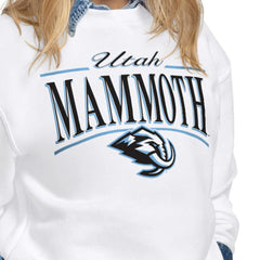Utah Mammoth Starter Women's Arch Stripe Fleece Sweatshirt - White - NHL