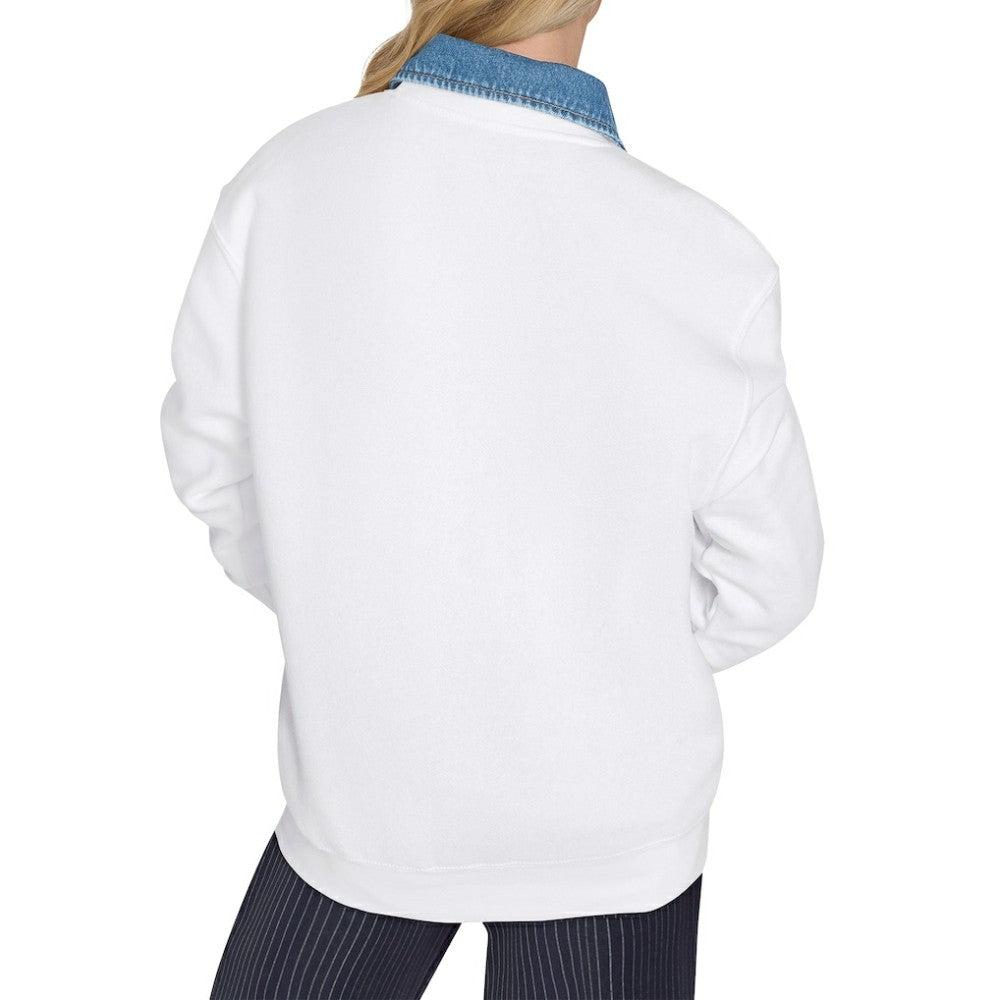 Carolina Hurricanes Starter Women's Arch Stripe Fleece Sweatshirt - White - NHL