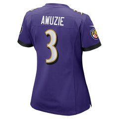 Chidobe Awuzie Baltimore Ravens Women's Team Game Jersey Purple | Nike for Sale