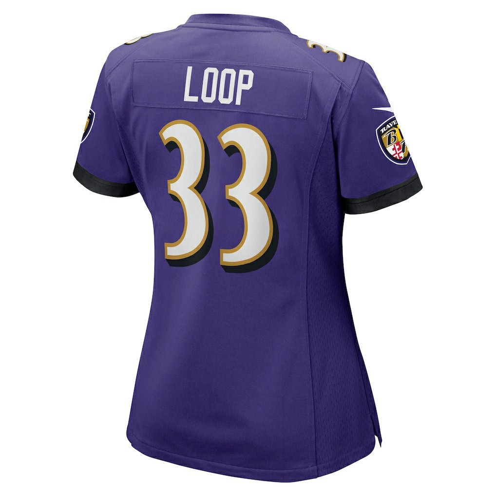 Tyler Loop Baltimore Ravens Women's Team Game Jersey Purple | Nike for Sale