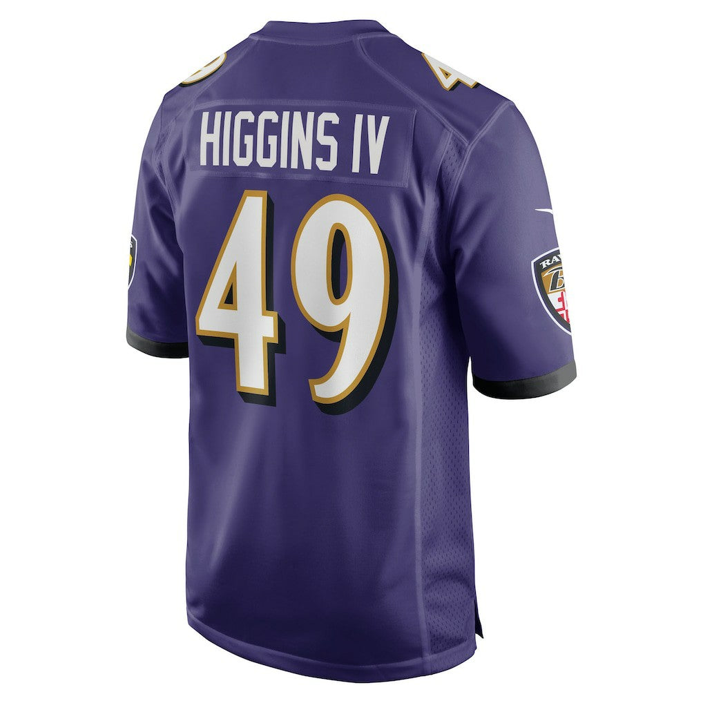 Jay Higgins IV Baltimore Ravens Team Game Jersey Purple | Nike for Sale