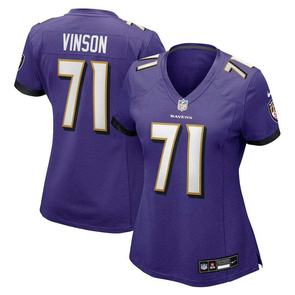 Carson Vinson Baltimore Ravens Women's Team Game Jersey Purple | Nike for Sale