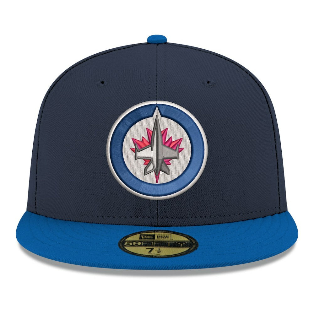 Winnipeg Jets New Era Core Logo Two-Tone 59FIFTY Fitted Hat - Navy - NHL