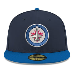 Winnipeg Jets New Era Core Logo Two-Tone 59FIFTY Fitted Hat - Navy - NHL
