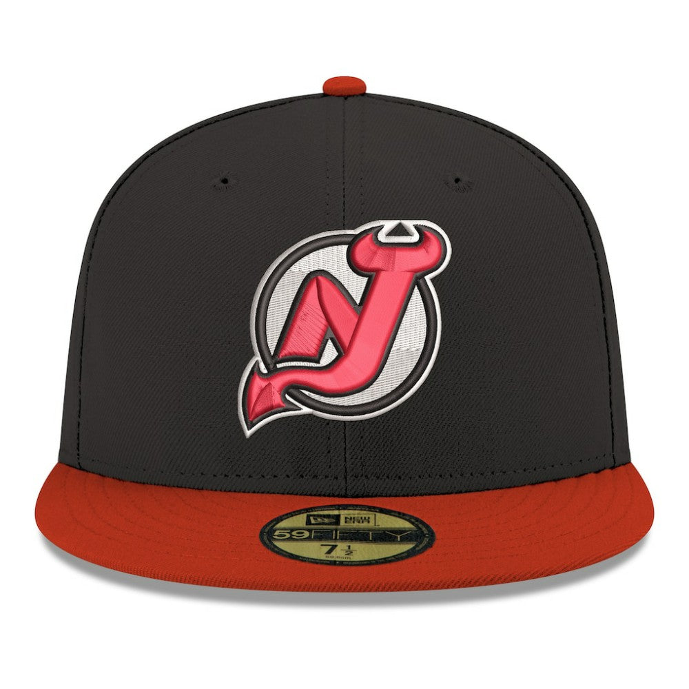 New Jersey Devils New Era Core Logo Two-Tone 59FIFTY Fitted Hat - Black - NHL