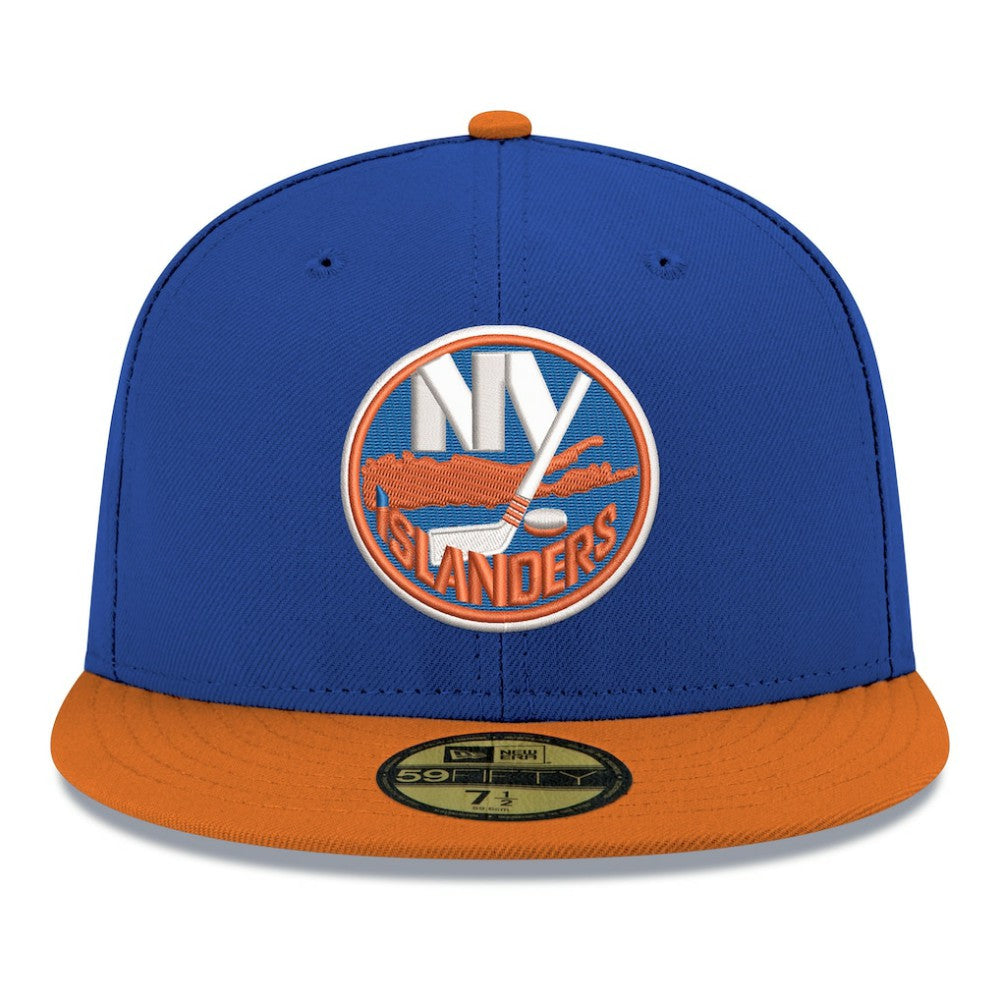 New York Islanders New Era Core Logo Two-Tone 59FIFTY Fitted Hat - Blue - NHL