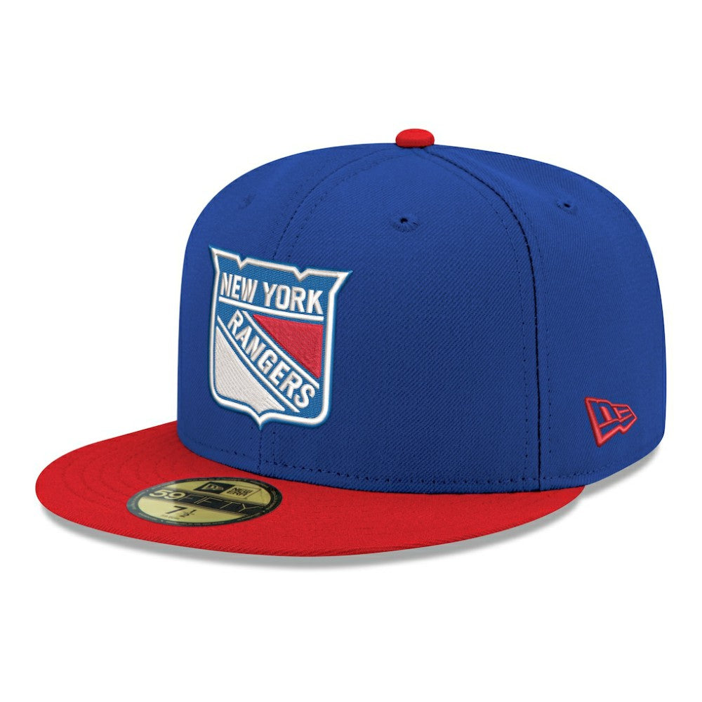 New York Rangers New Era Core Logo Two-Tone 59FIFTY Fitted Hat - Blue - NHL