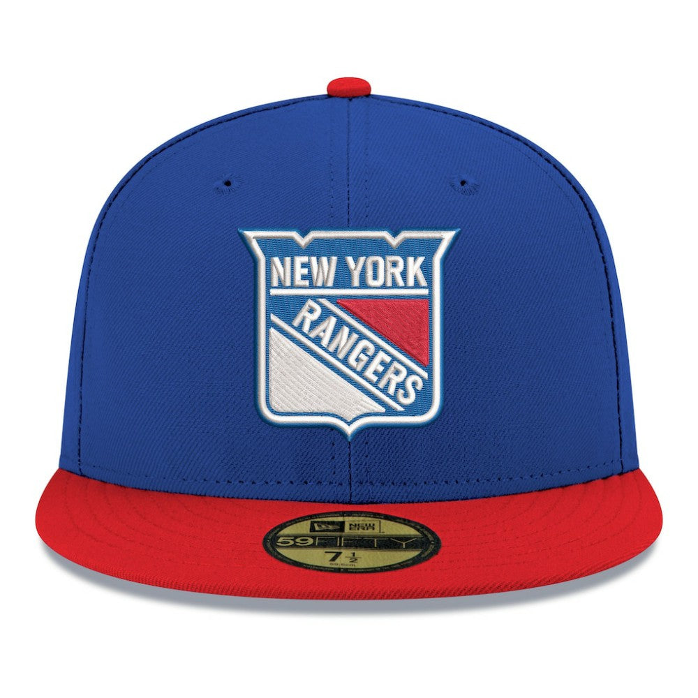 New York Rangers New Era Core Logo Two-Tone 59FIFTY Fitted Hat - Blue - NHL