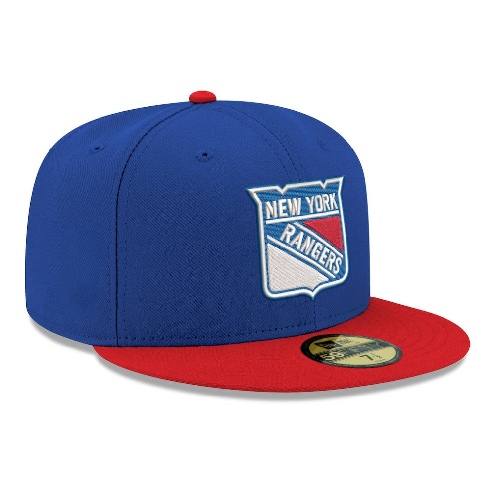 New York Rangers New Era Core Logo Two-Tone 59FIFTY Fitted Hat - Blue - NHL
