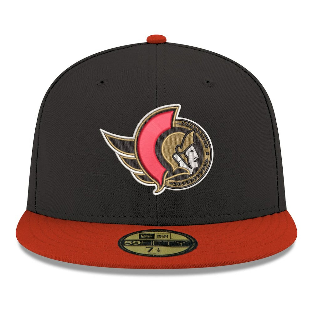 Ottawa Senators New Era Core Logo Two-Tone 59FIFTY Fitted Hat - Black - NHL