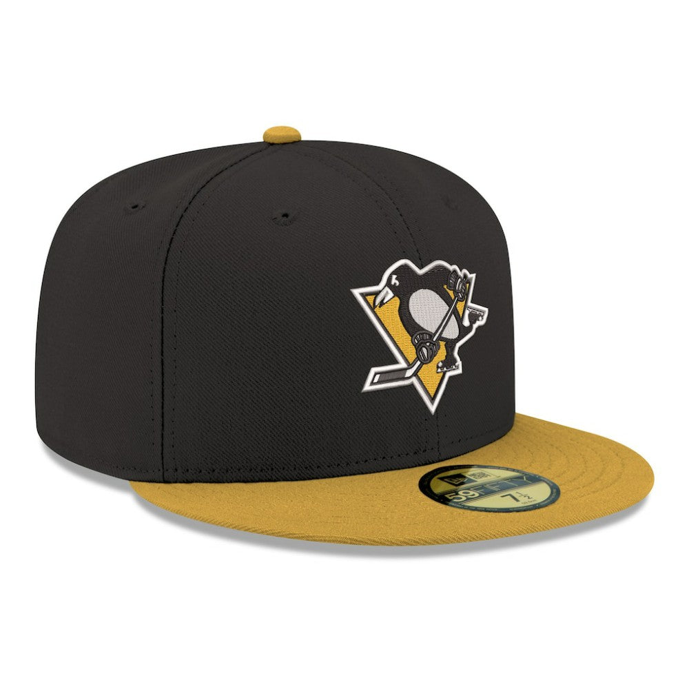 Pittsburgh Penguins New Era Core Logo Two-Tone 59FIFTY Fitted Hat - Black - NHL