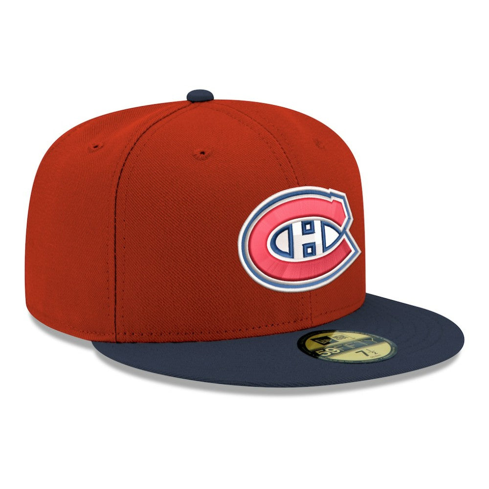 Montreal Canadiens New Era Core Logo Two-Tone 59FIFTY Fitted Hat - Red - NHL