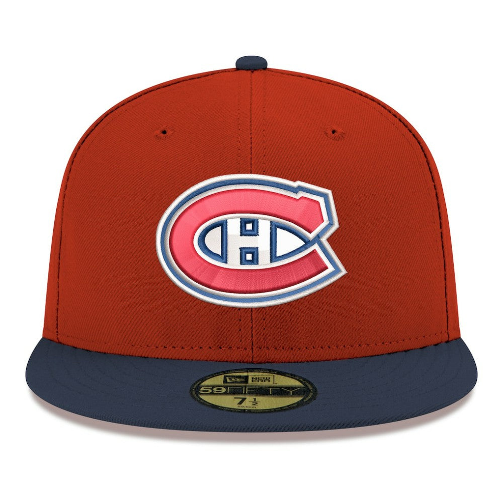 Montreal Canadiens New Era Core Logo Two-Tone 59FIFTY Fitted Hat - Red - NHL