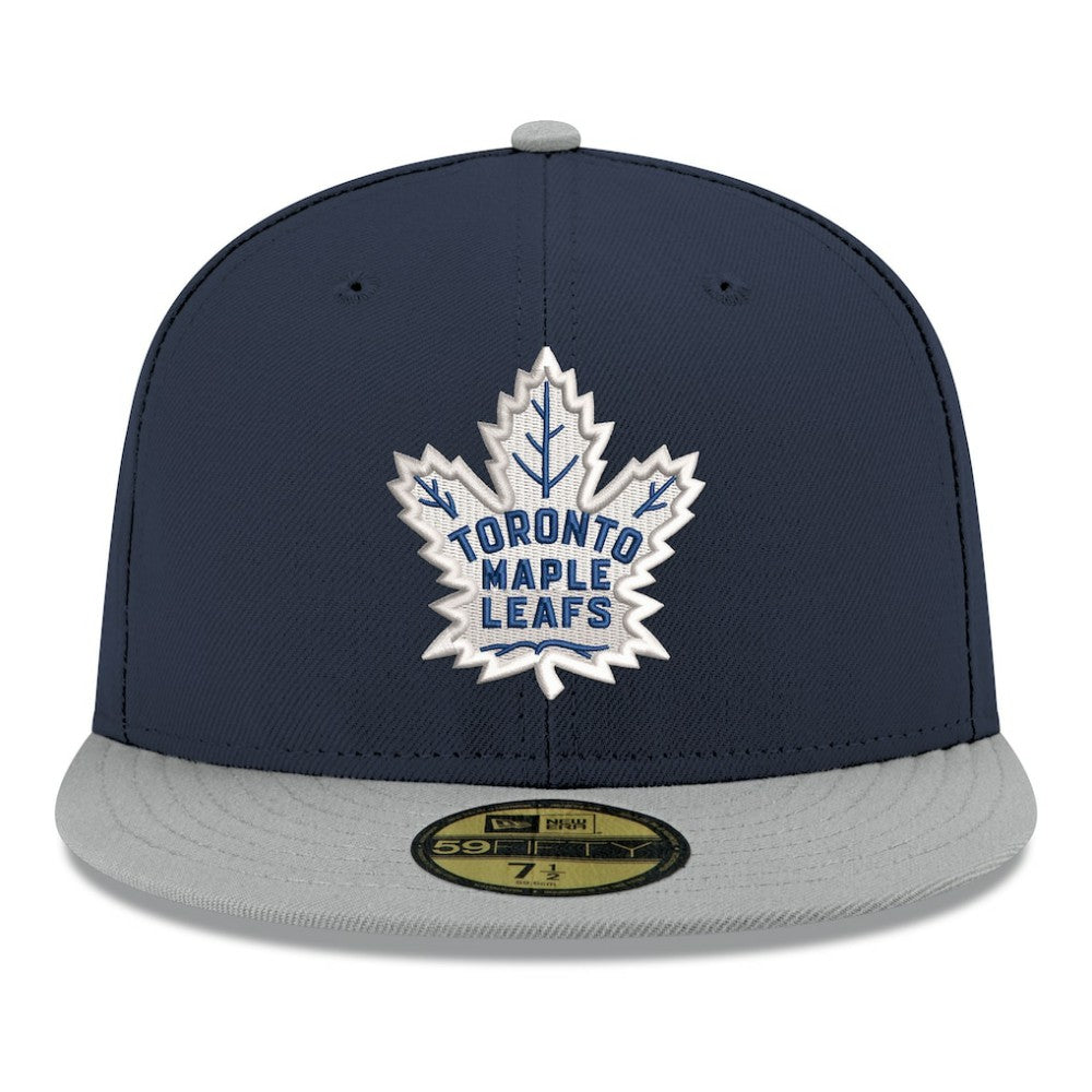 Toronto Maple Leafs New Era Core Logo Two-Tone 59FIFTY Fitted Hat - Navy - NHL
