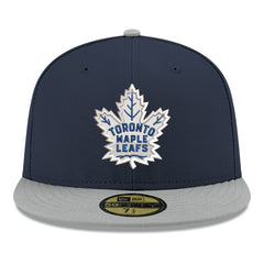 Toronto Maple Leafs New Era Core Logo Two-Tone 59FIFTY Fitted Hat - Navy - NHL