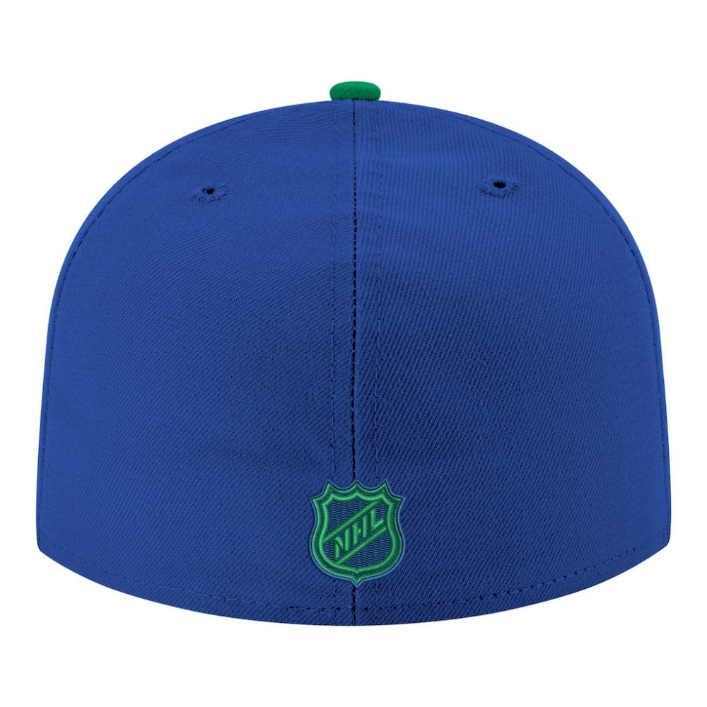 Vancouver Canucks New Era Core Logo Two-Tone 59FIFTY Fitted Hat - Blue - NHL