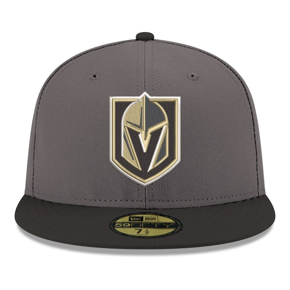 Vegas Golden Knights New Era Core Logo Two-Tone 59FIFTY Fitted Hat - Gray - NHL