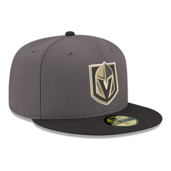 Vegas Golden Knights New Era Core Logo Two-Tone 59FIFTY Fitted Hat - Gray - NHL