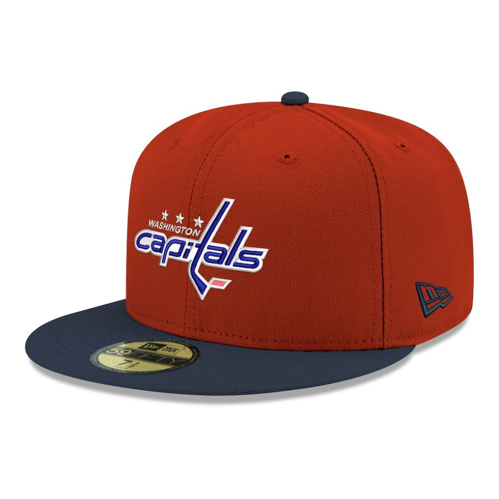 Washington Capitals New Era Core Logo Two-Tone 59FIFTY Fitted Hat - Red - NHL
