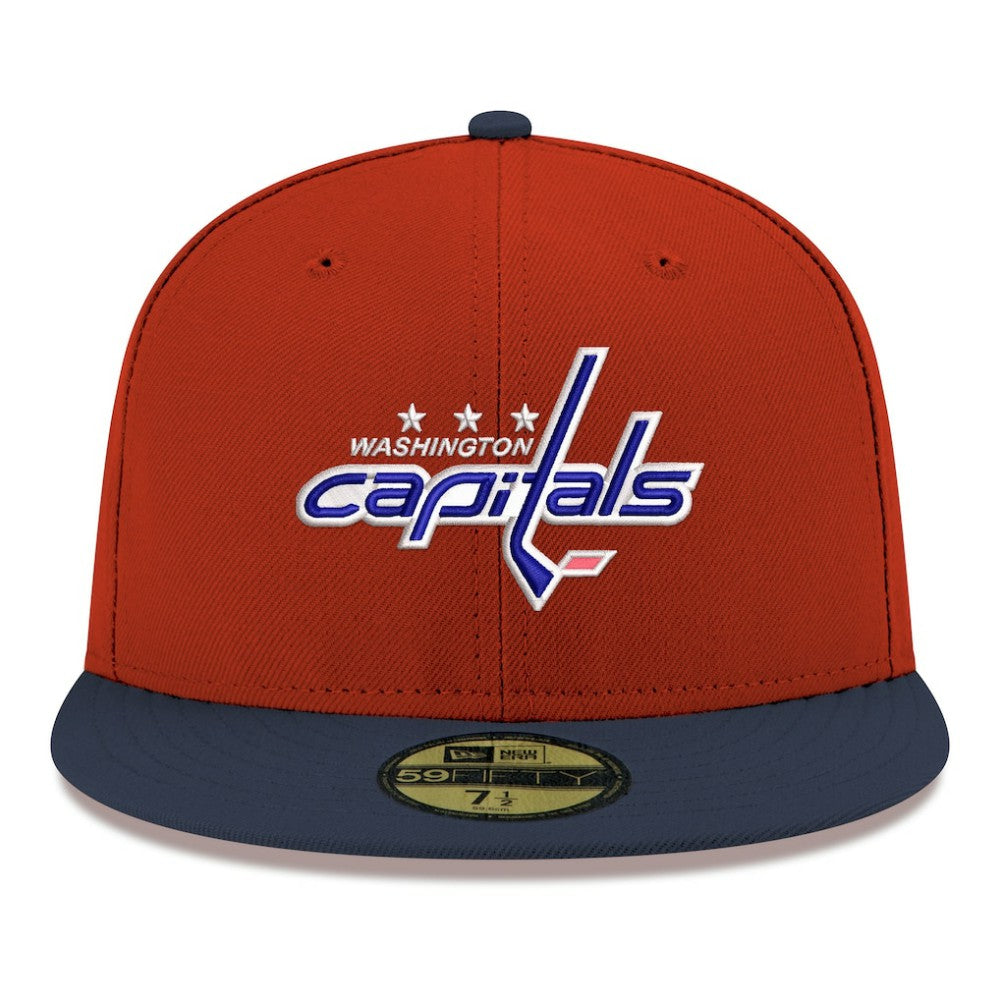 Washington Capitals New Era Core Logo Two-Tone 59FIFTY Fitted Hat - Red - NHL