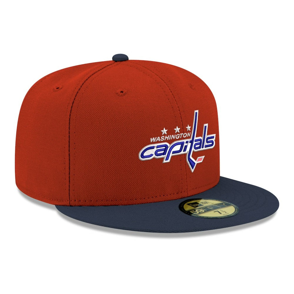 Washington Capitals New Era Core Logo Two-Tone 59FIFTY Fitted Hat - Red - NHL