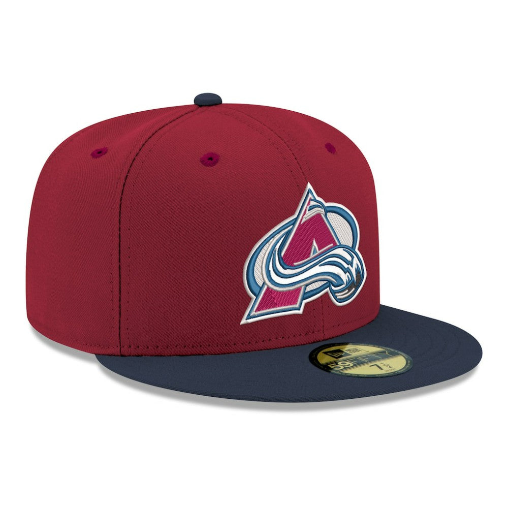 Colorado Avalanche New Era Core Logo Two-Tone 59FIFTY Fitted Hat - Burgundy - NHL