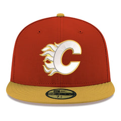 Calgary Flames New Era Core Logo Two-Tone 59FIFTY Fitted Hat - Red - NHL